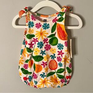 Tea Collection Vibrant Floral Baby Romper size 0-3 month NWT